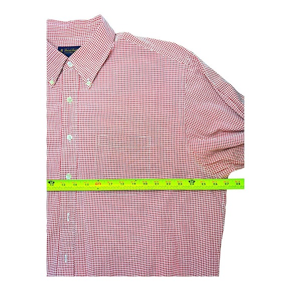 Brooks‎ Brothers Long Sleeve Shirt Mens XXL Red Gingham Check Button Down Summer - Picture 11 of 13
